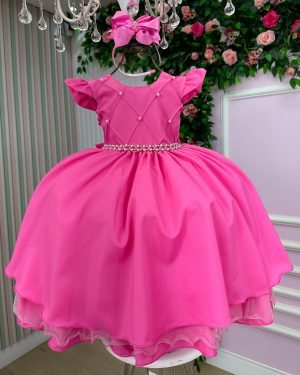 Vestido Ysa Kids Francine Rosa Chiclete