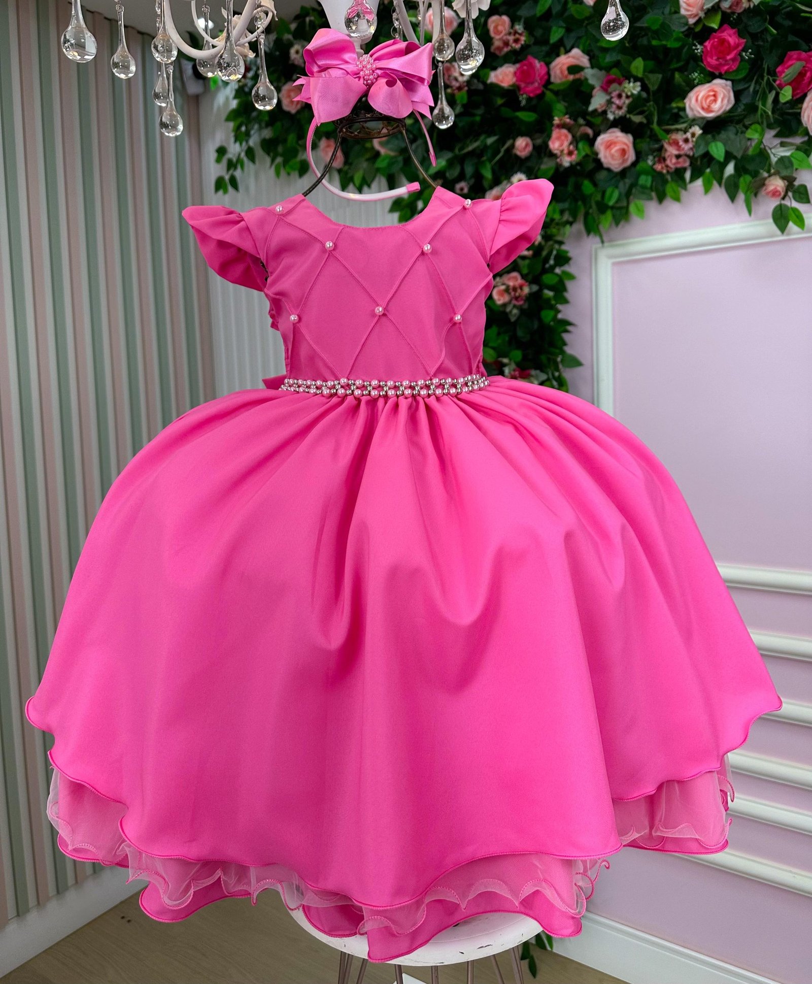 Vestido Ysa Kids Francine Rosa Chiclete