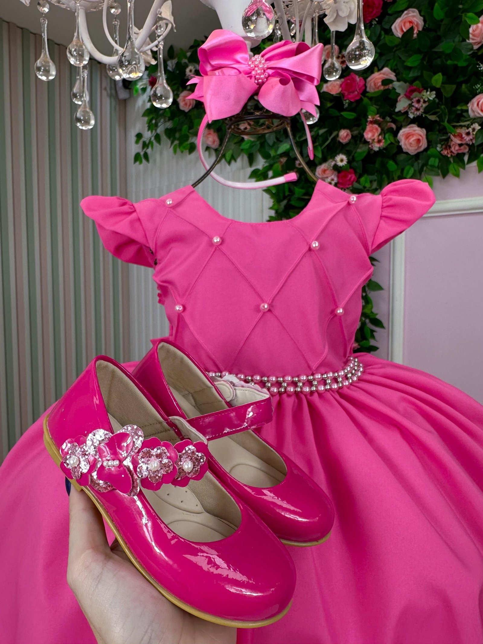 Vestido Ysa Kids Francine Rosa Chiclete - Imagem 3