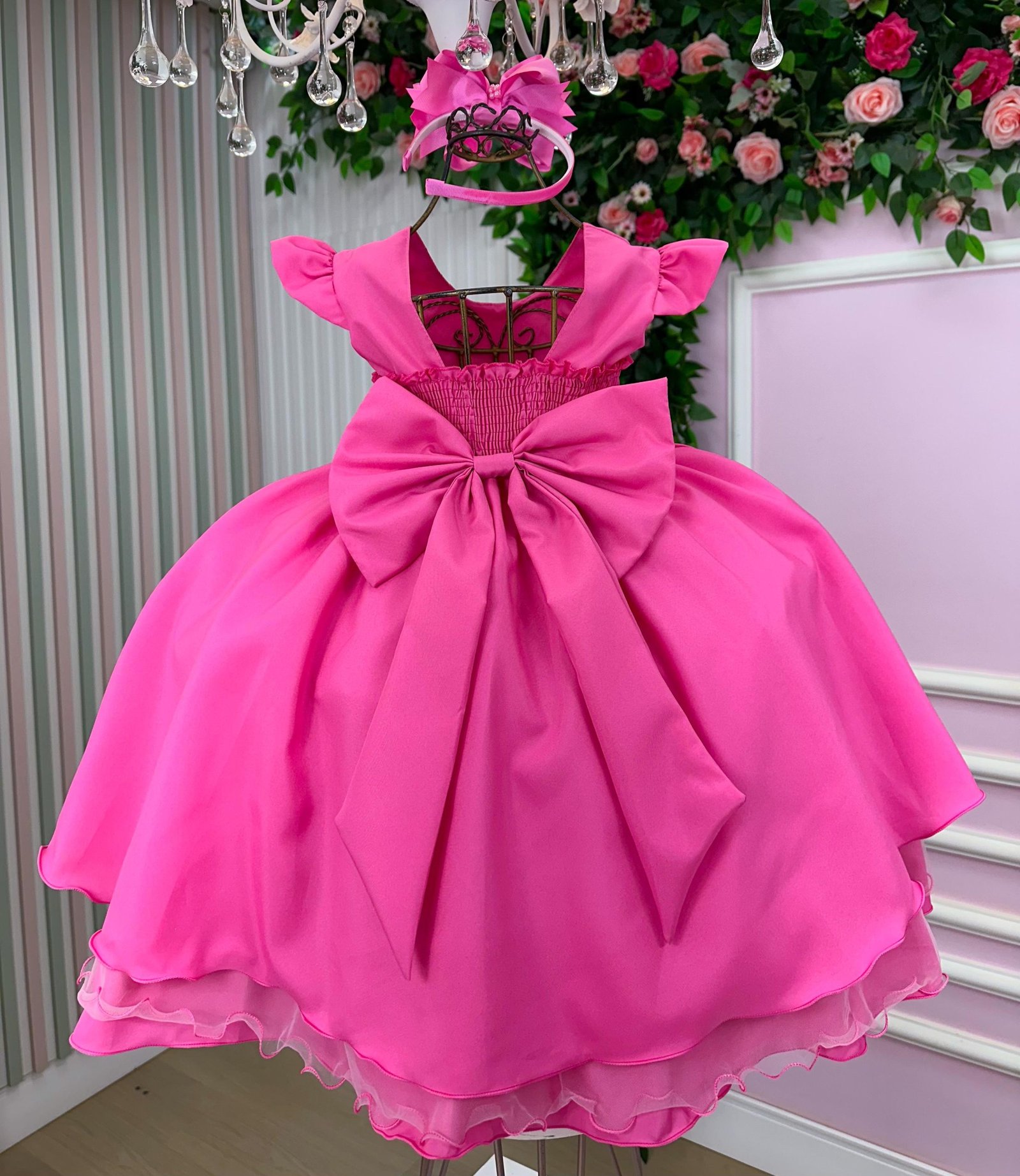Vestido Ysa Kids Francine Rosa Chiclete - Imagem 4