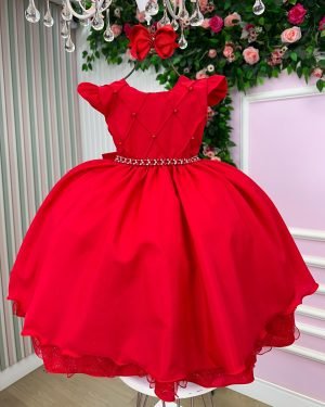 Vestido Ysa Kids Francine Vermelho