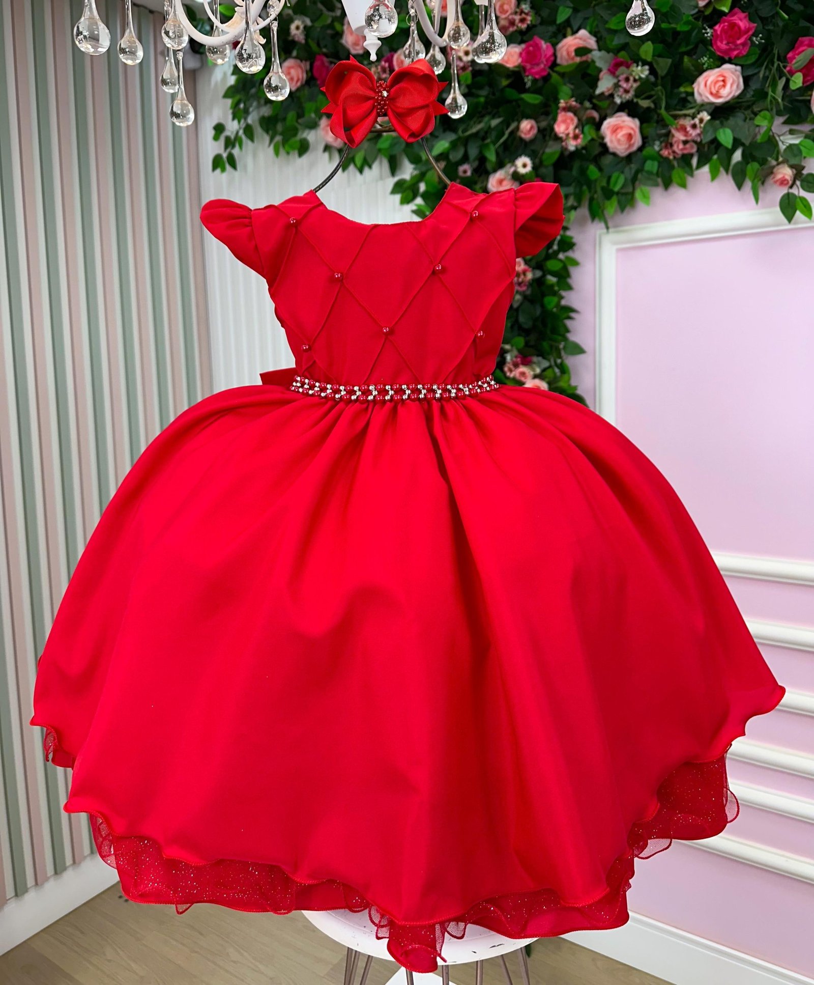 Vestido Ysa Kids Francine Vermelho