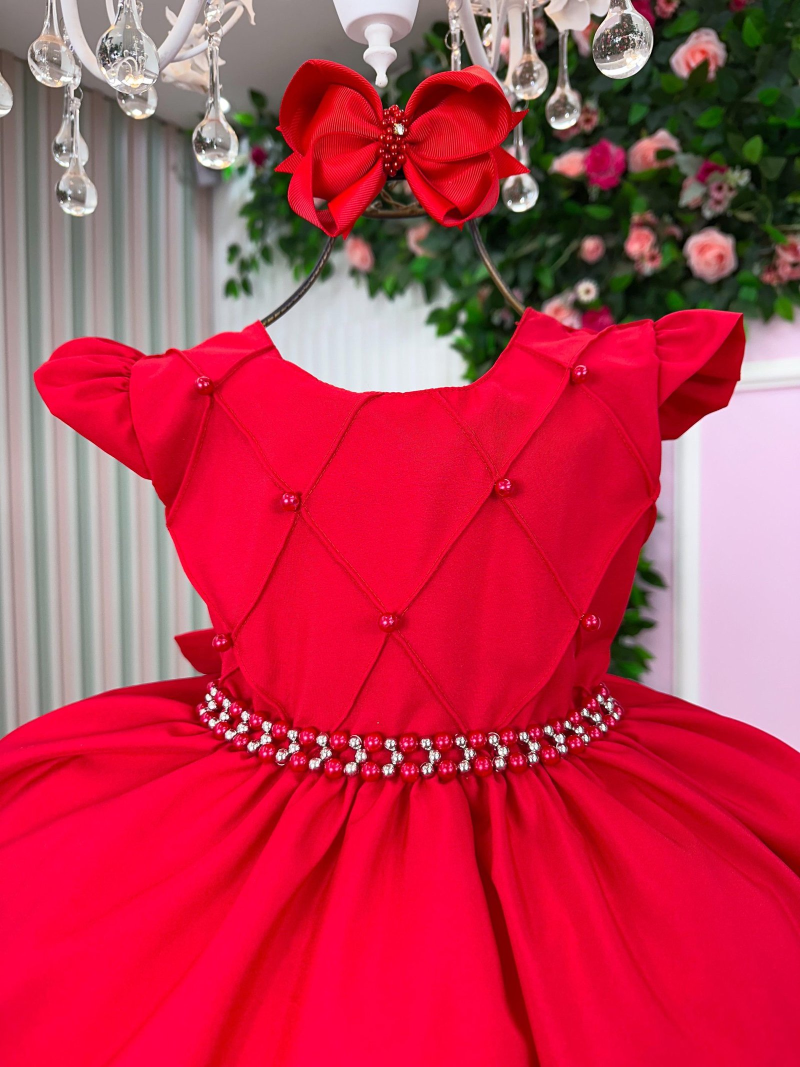 Vestido Ysa Kids Francine Vermelho - Imagem 2