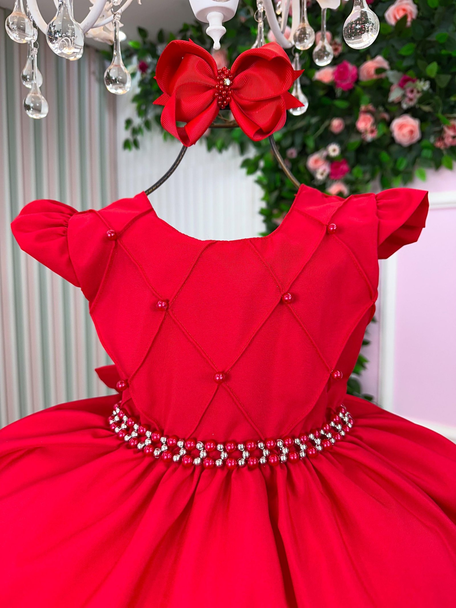 Vestido Ysa Kids Francine Vermelho - Imagem 3