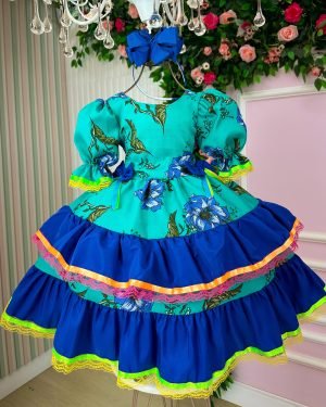 Vestido Banana Club Junino Luxo Arraia da Floresta