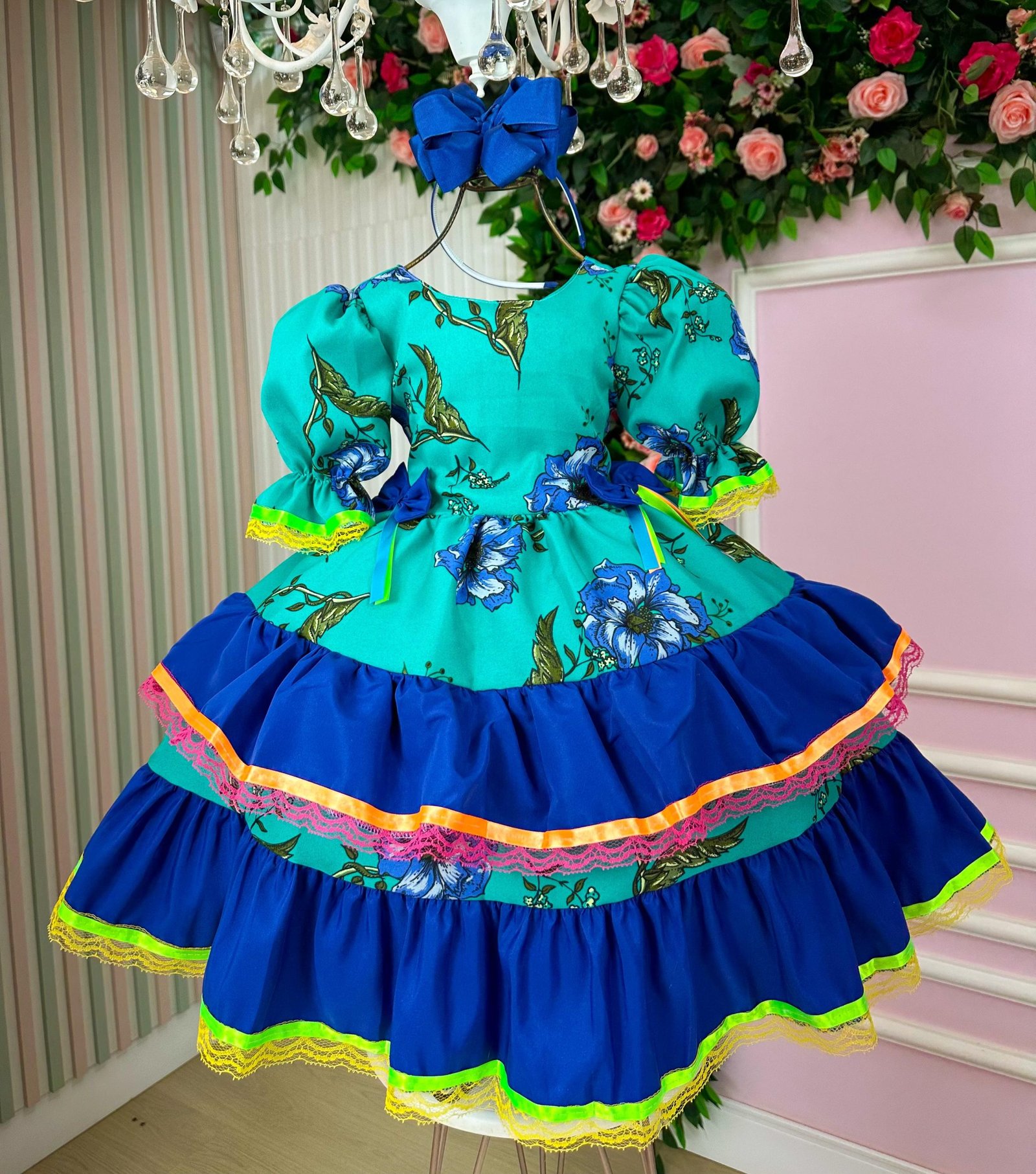 Vestido Banana Club Junino Luxo Arraia da Floresta