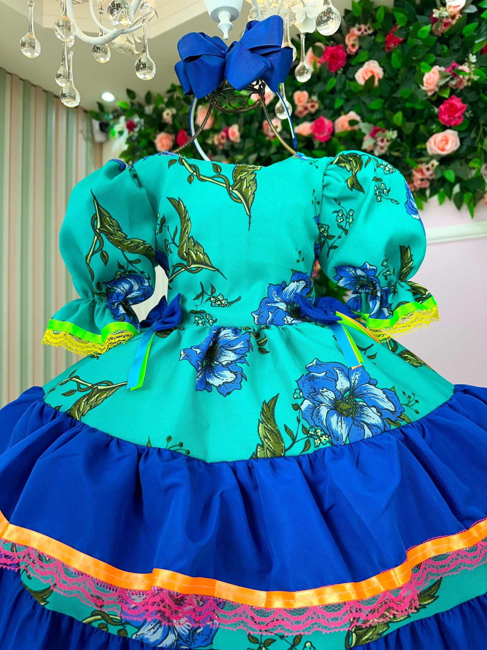 Vestido Banana Club Junino Luxo Arraia da Floresta - Imagem 2