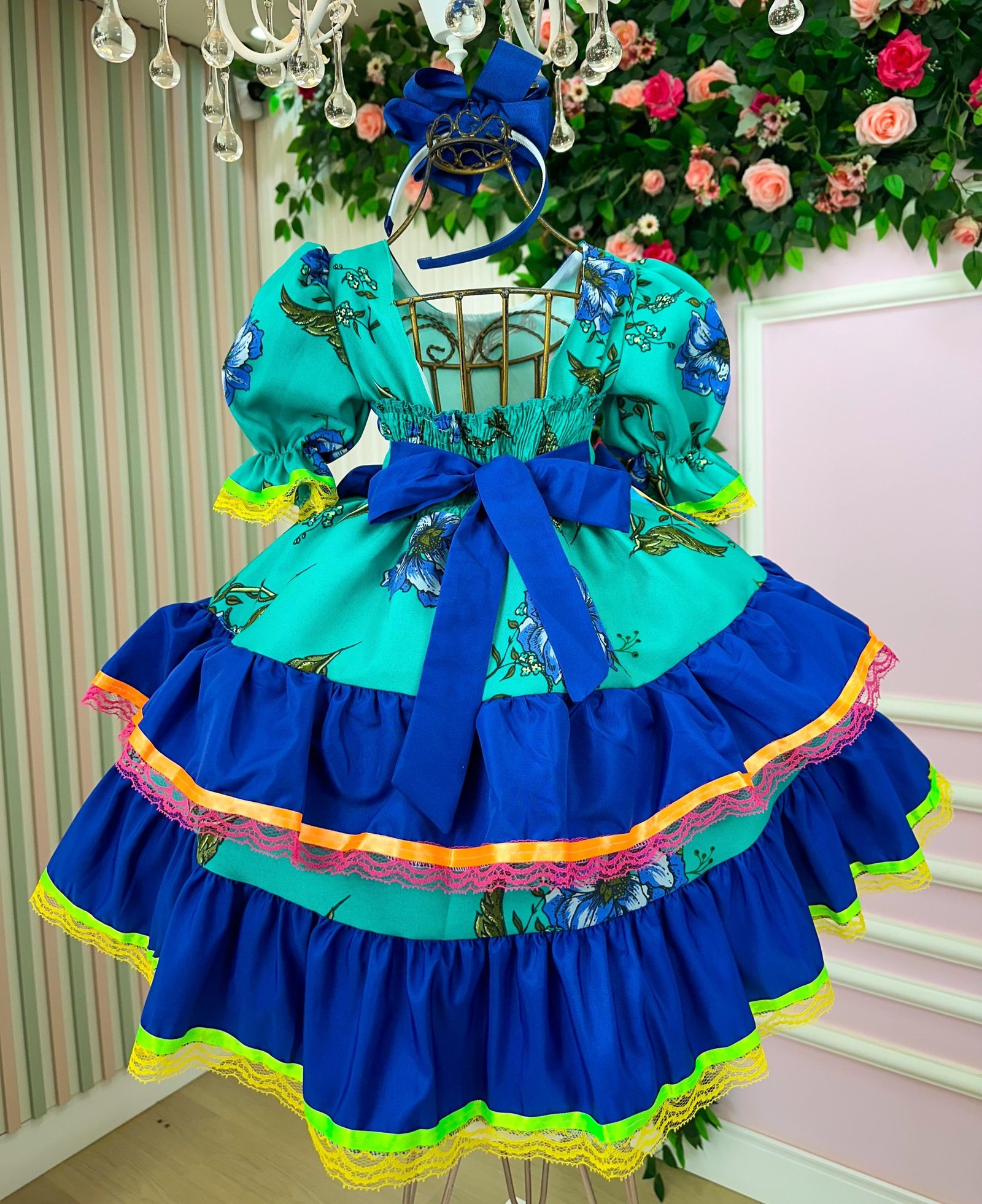 Vestido Banana Club Junino Luxo Arraia da Floresta - Imagem 5