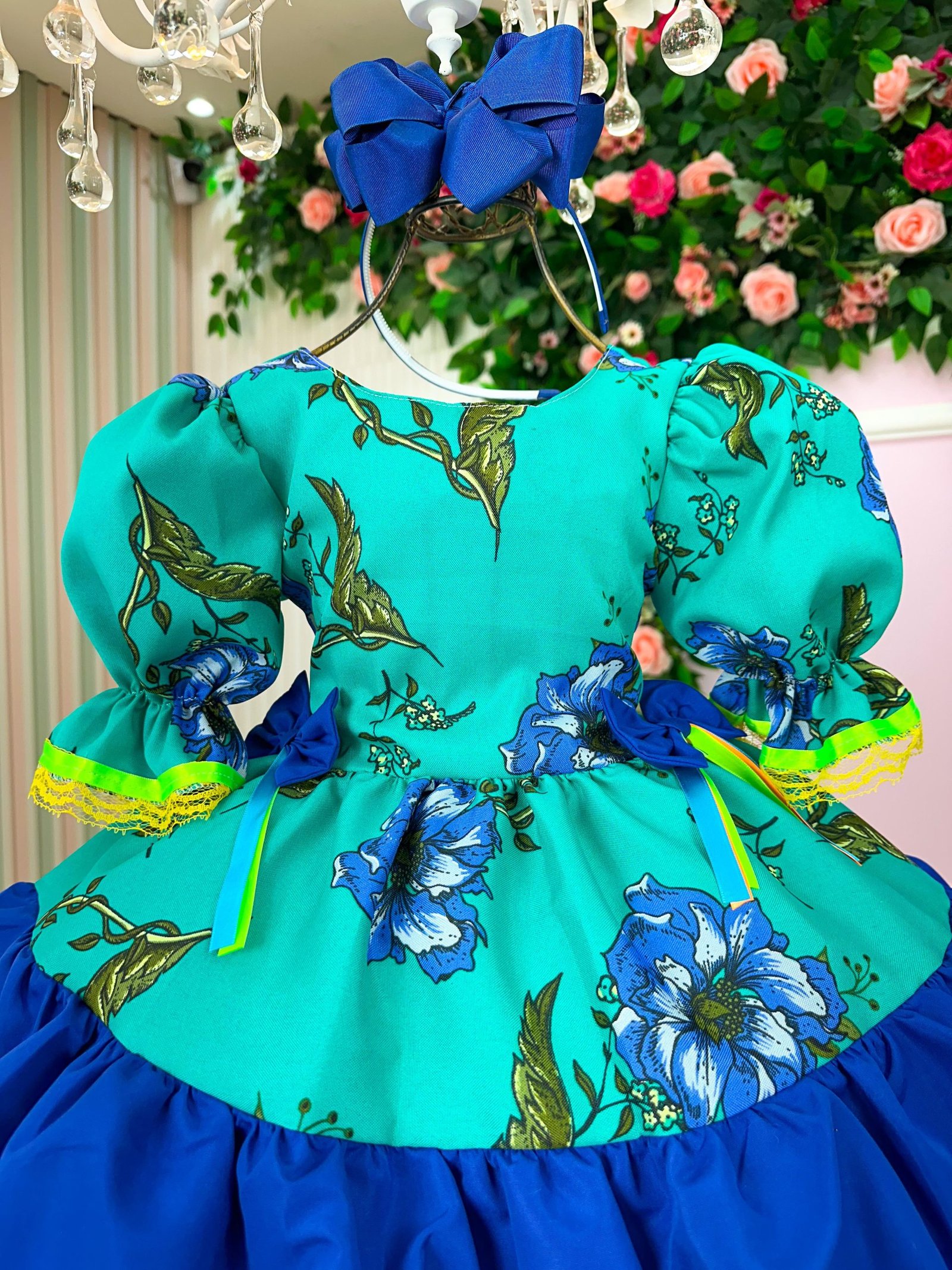 Vestido Banana Club Junino Luxo Arraia da Floresta - Imagem 3