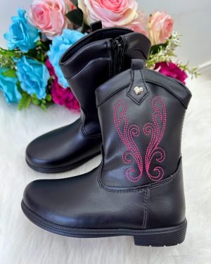 Bota - Coturno Doce Pe Boiadeira Texana Preto