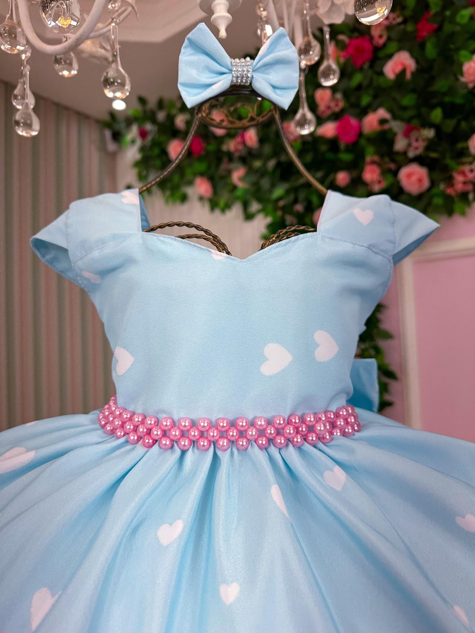 Vestido Ysa Kids Looney Tunes Baby Azul Bebe - Imagem 3