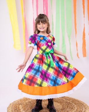 Vestido Marie Junino Luxo Quermesse do Luar