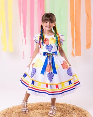 Vestido Marie Junino Luxo Arraiá da Quermesse da Noiva/Noivi