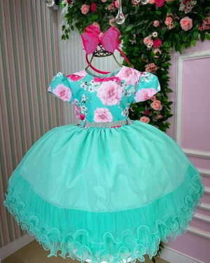 Vestido Menina Bonita Jardim Encantado Maiza Verde