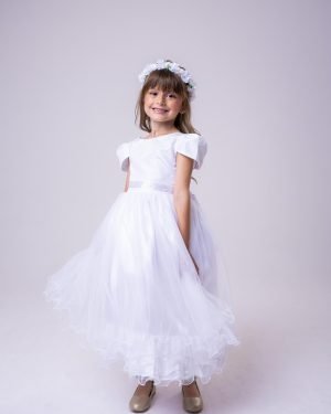 Vestido Enjoy Longo Branco Babadinho