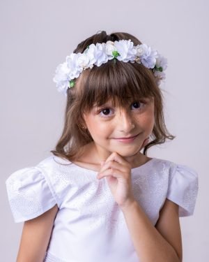 Coroa Arranjo Belli Floral Branca