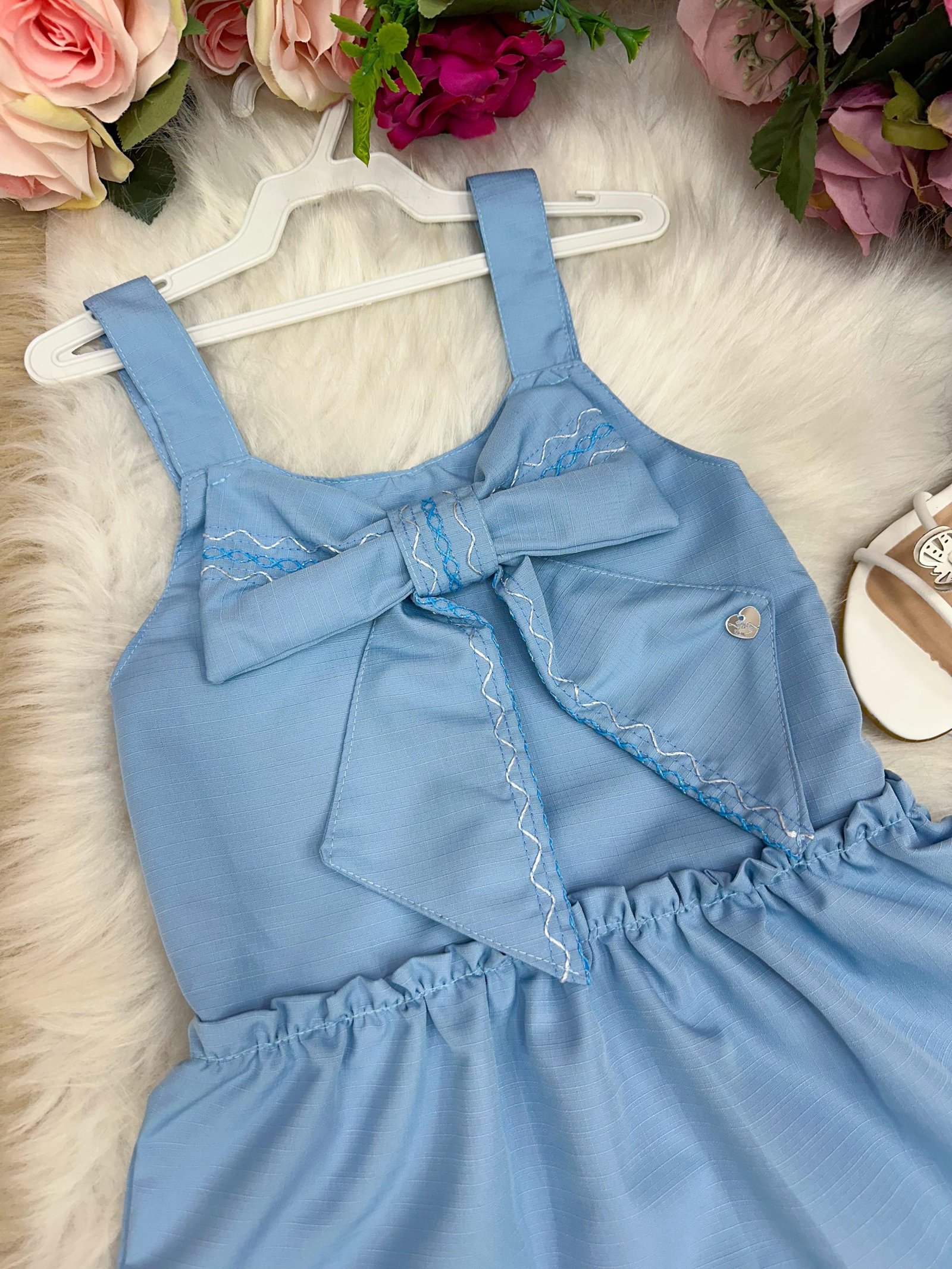 Vestido Blogueirinha Lola Azul Bebe - Imagem 2