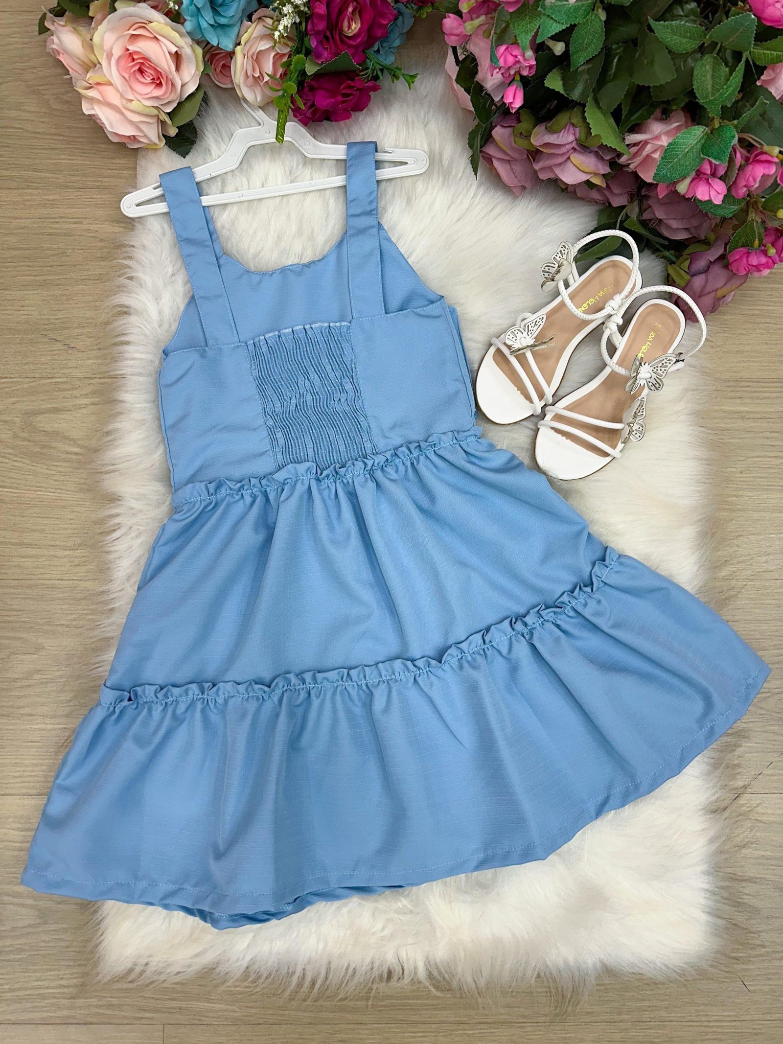 Vestido Blogueirinha Lola Azul Bebe - Imagem 3