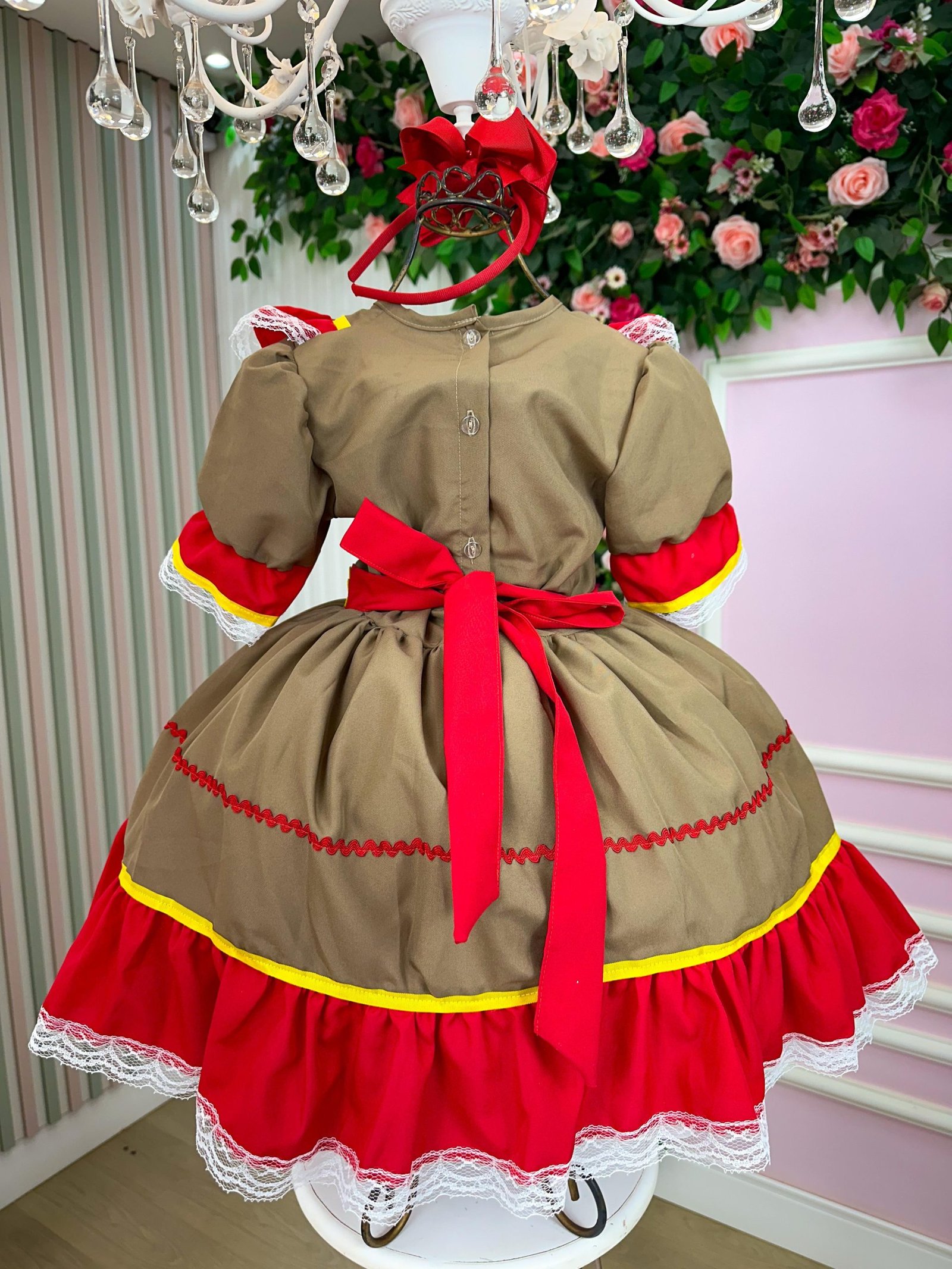 Fantasia Junino Princesa Belli Cangaceira/Maria Bonita - Imagem 9