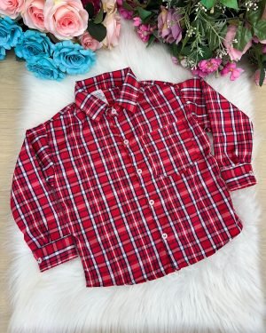 Camisa Xadrez Junina Eduardo Vermelho