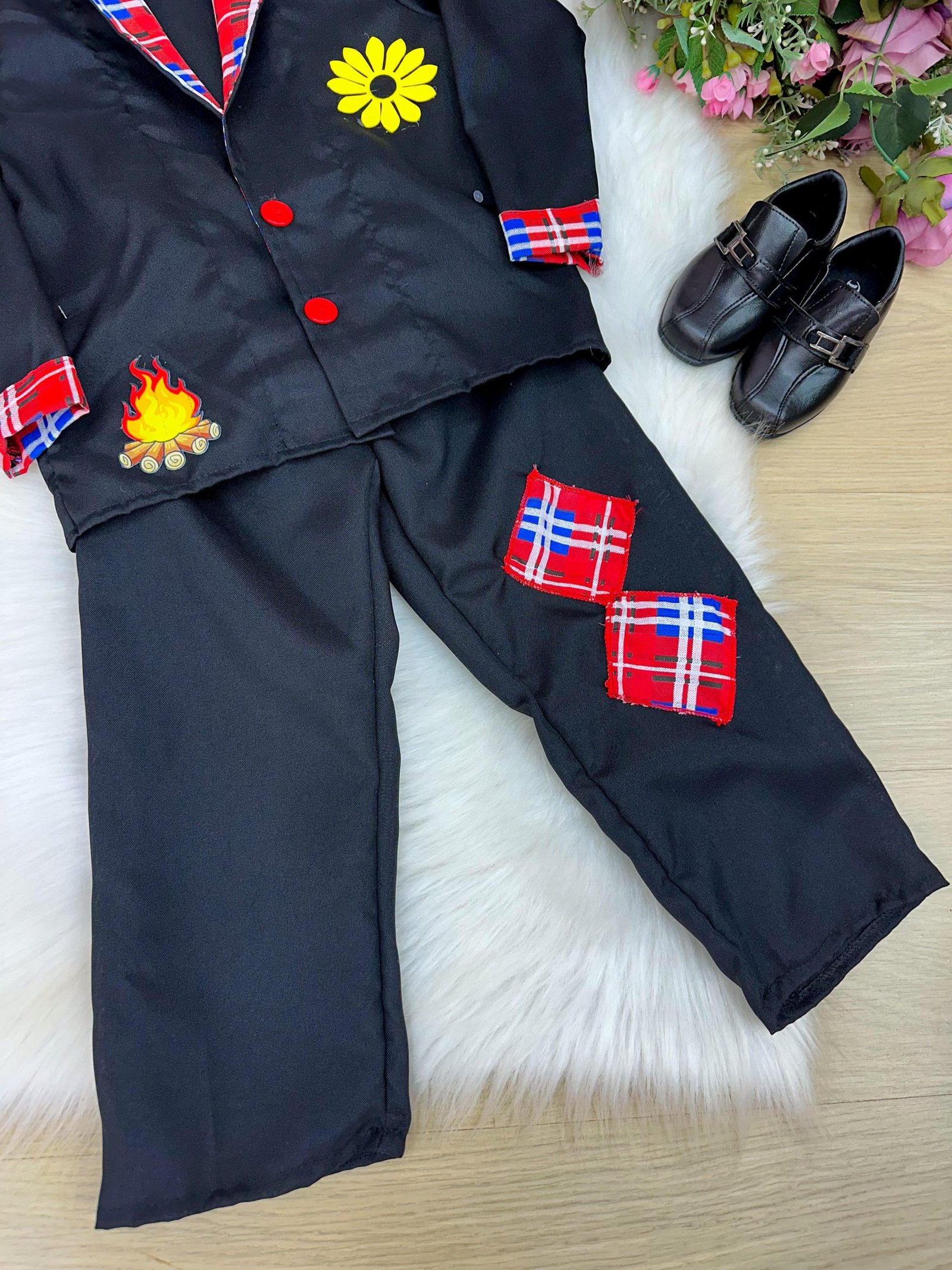 Conjunto Junino Princesa Belli Seu Juca Terno Preto - Imagem 8