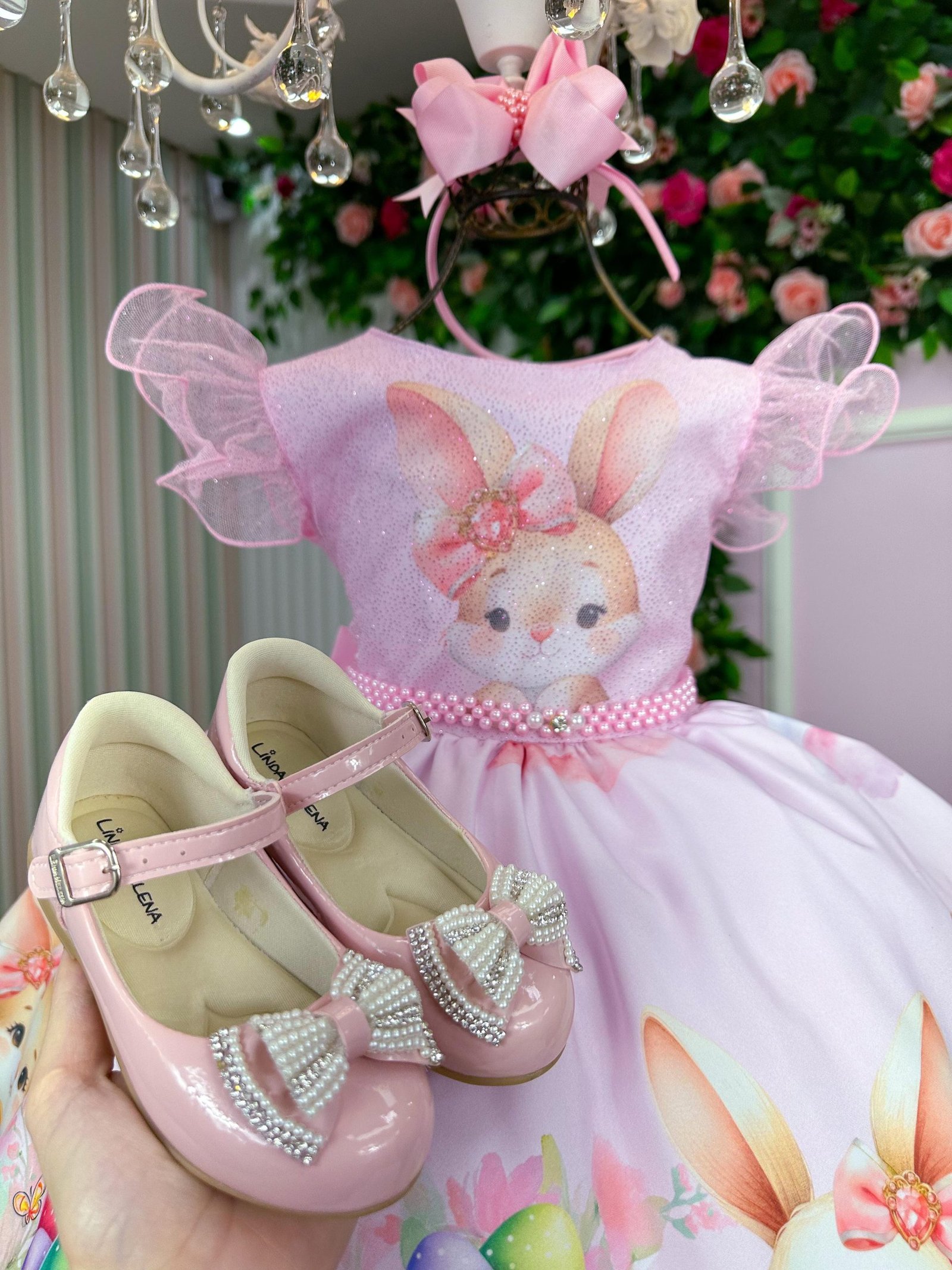 Vestido Marie Coelhinho Rosa Bebe - Imagem 3