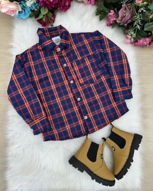 Camisa Xadrez Junina Magno Azul