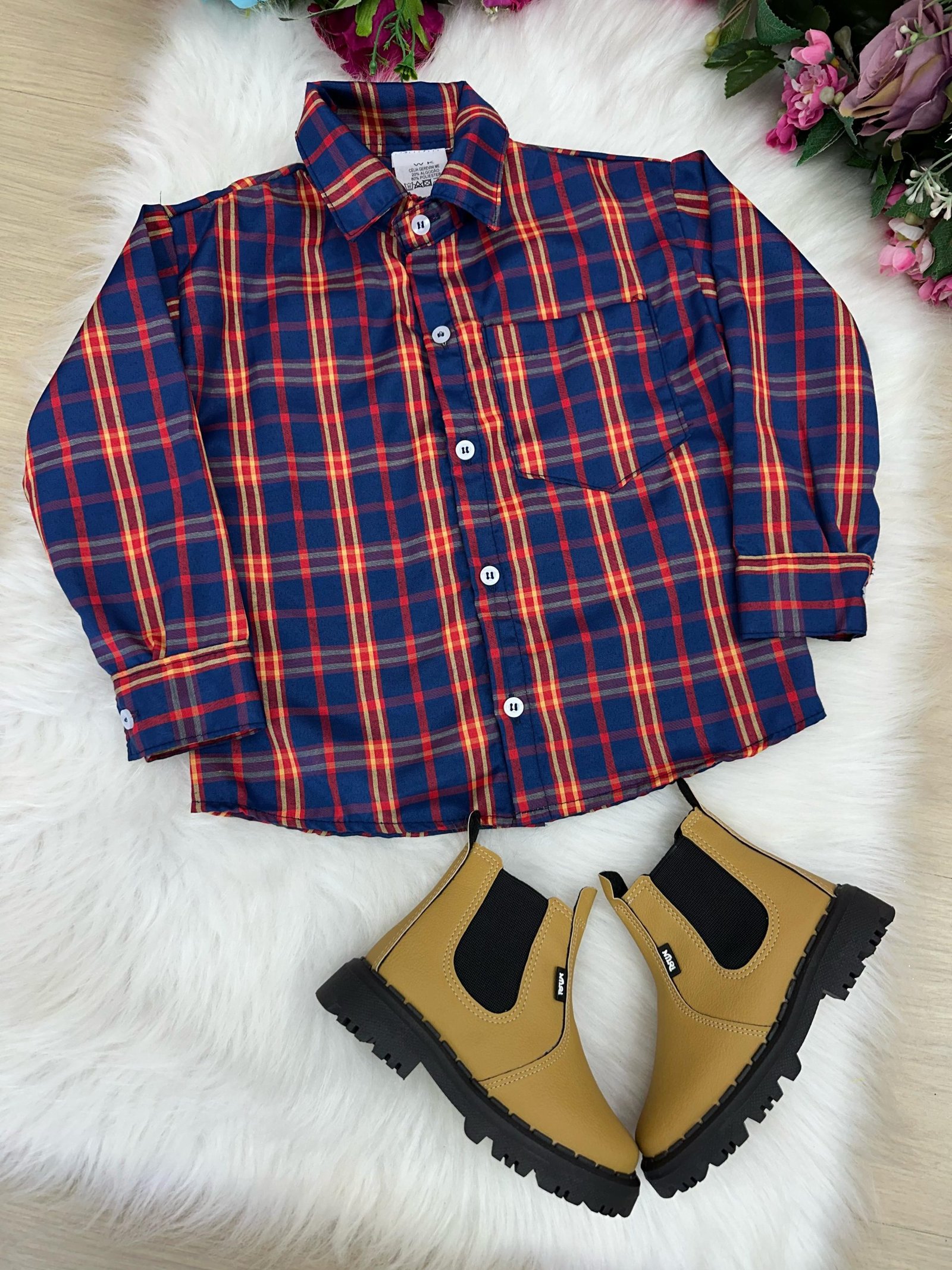 Camisa Xadrez Junina Magno Azul - Imagem 2