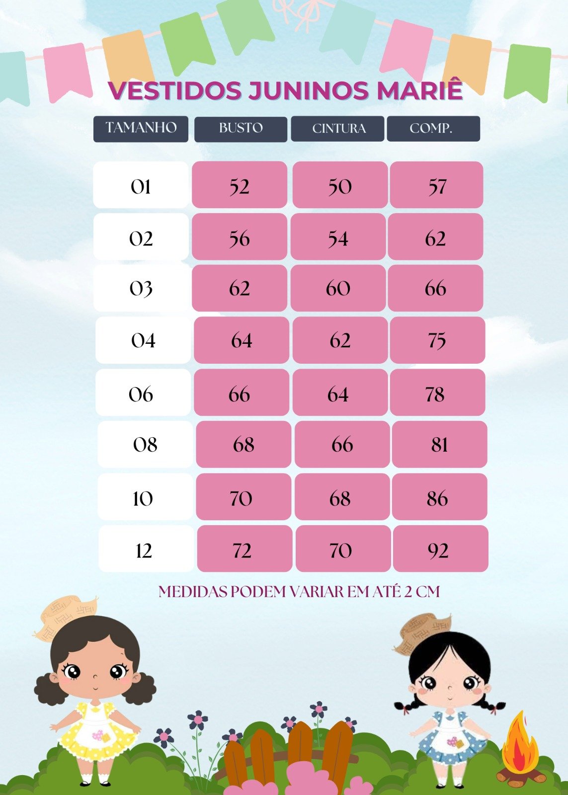 Vestido Marie Junino Luxo Quermesse do Amor Azul - Imagem 10