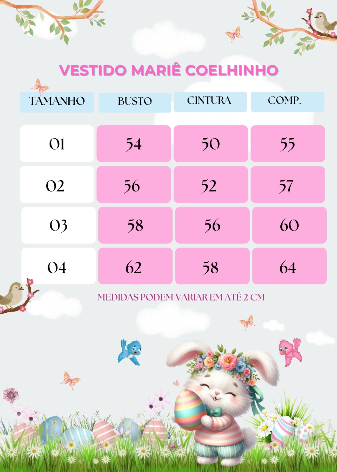 Vestido Marie Coelhinho Rosa Bebe - Imagem 5