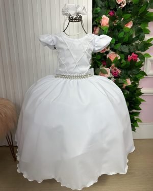Vestido Ysa Kids Ariane Longo Branco