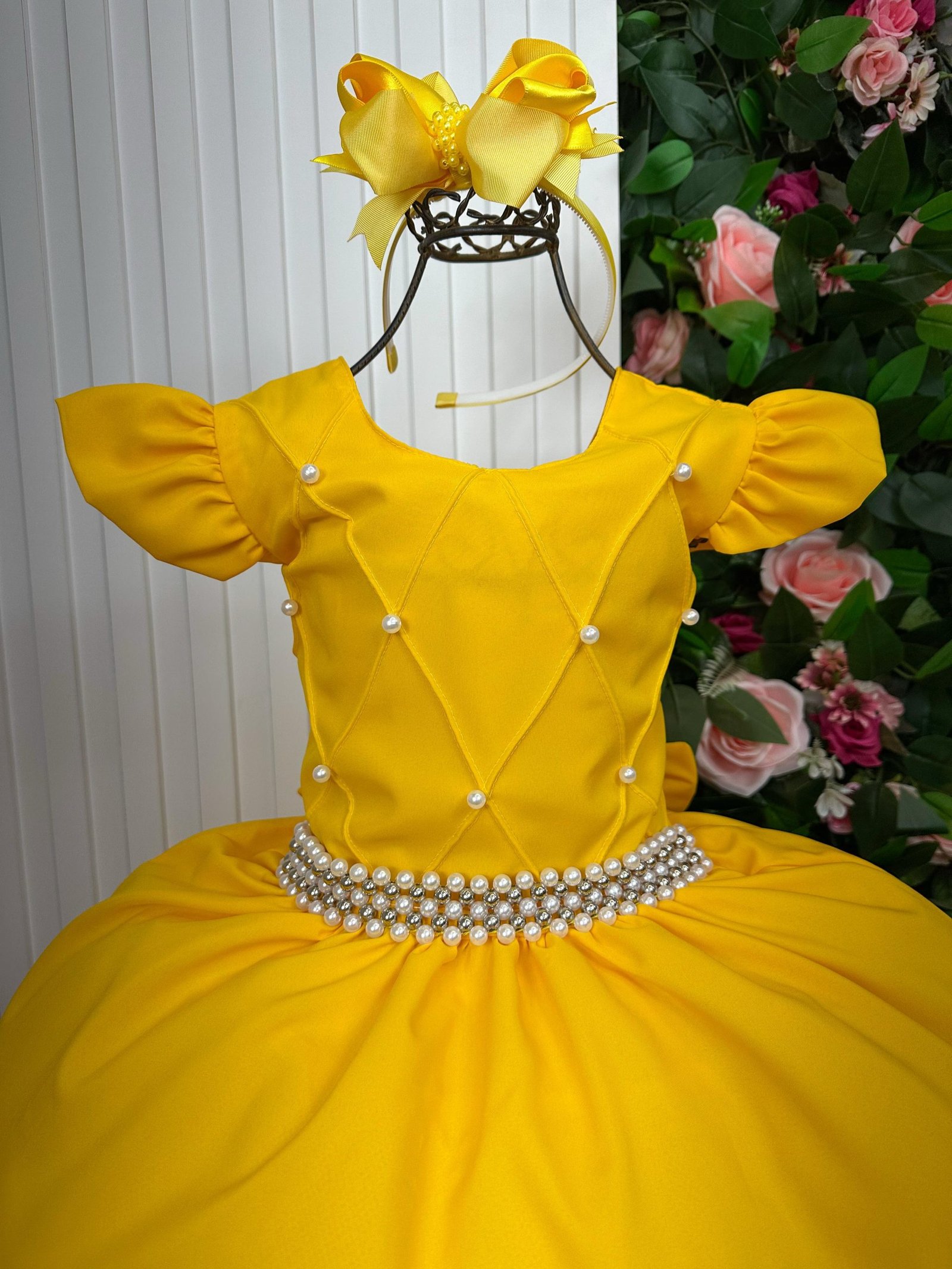 Vestido Ysa Kids Ariane Longo Amarelo Gema - Imagem 2