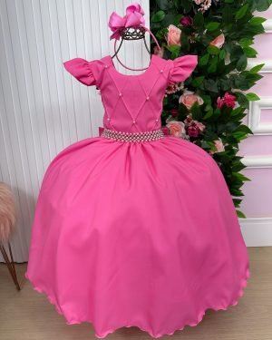Vestido Ysa Kids Ariane Longo Rosa Chiclete