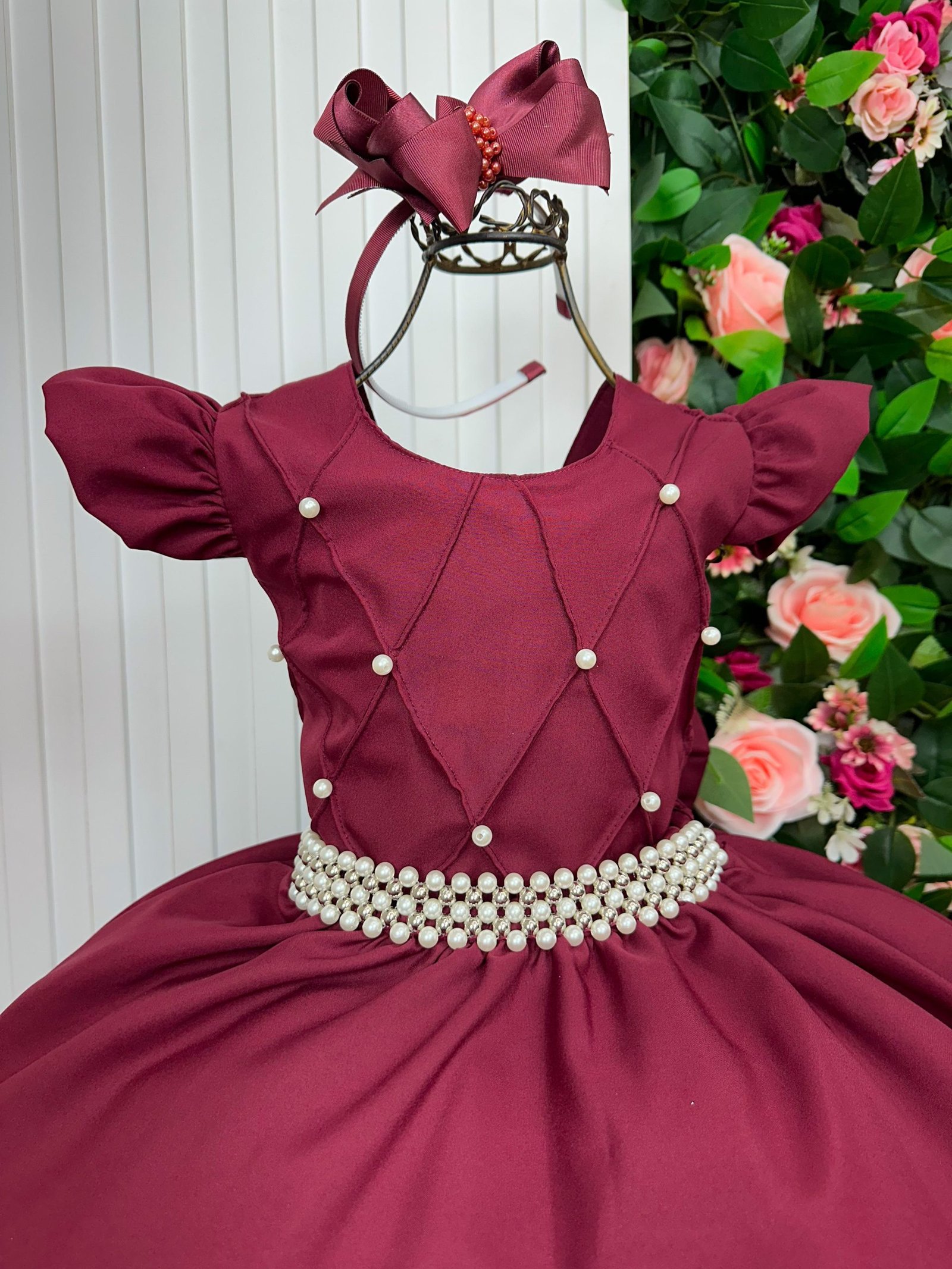 Vestido Ysa Kids Ariane Longo Marsala - Imagem 2