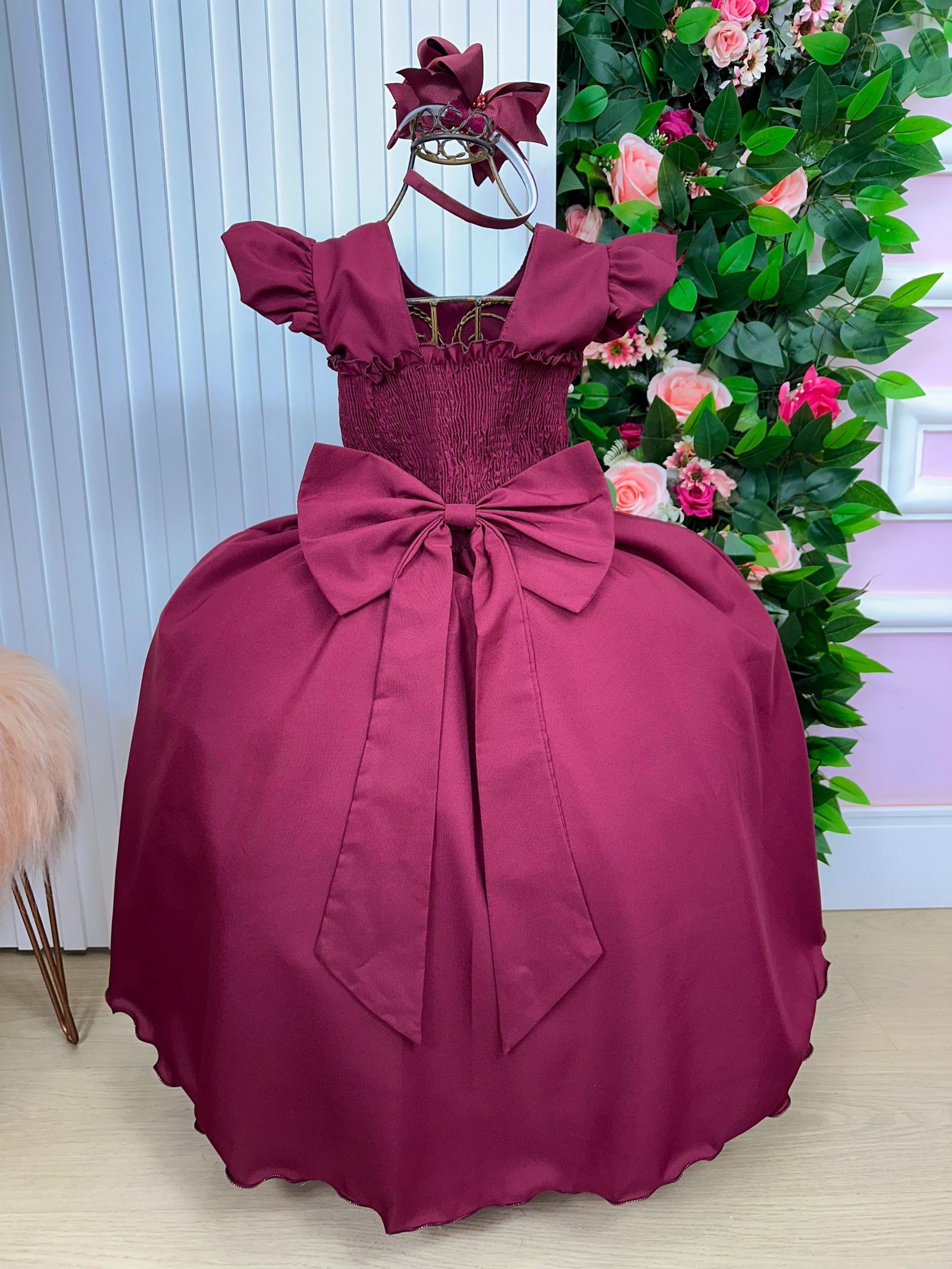 Vestido Ysa Kids Ariane Longo Marsala - Imagem 3