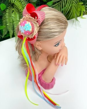 Tiara Belli Vermelho Xadrez Junino