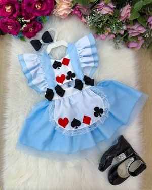Romper/Vestido Princesa Belli Alice no Pais das Maravilhas