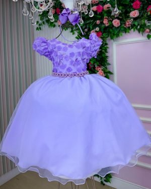 Vestido Juvenil Miss Cherry Paloma Lilas