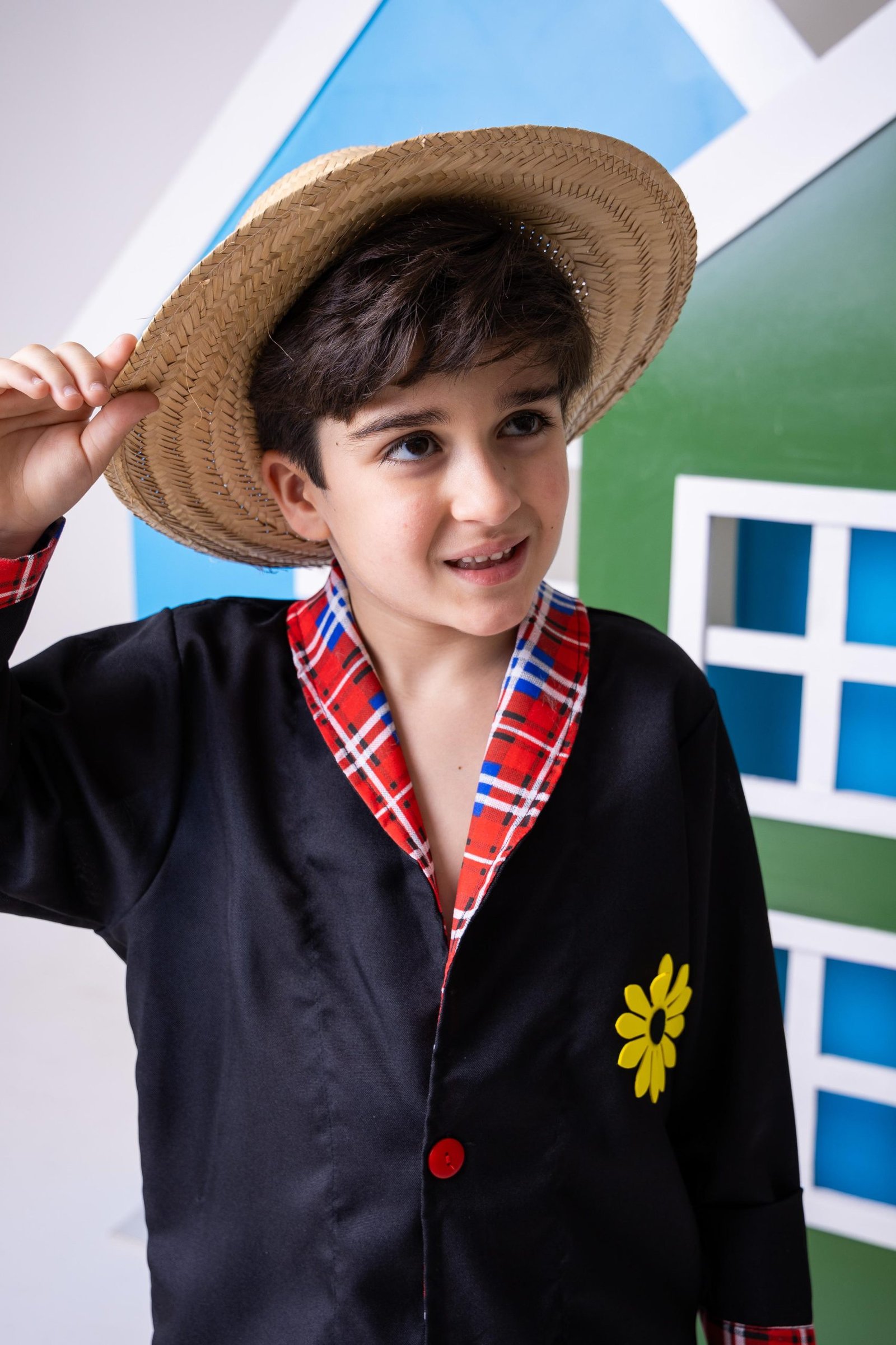 Conjunto Junino Princesa Belli Seu Juca Terno Preto - Imagem 2