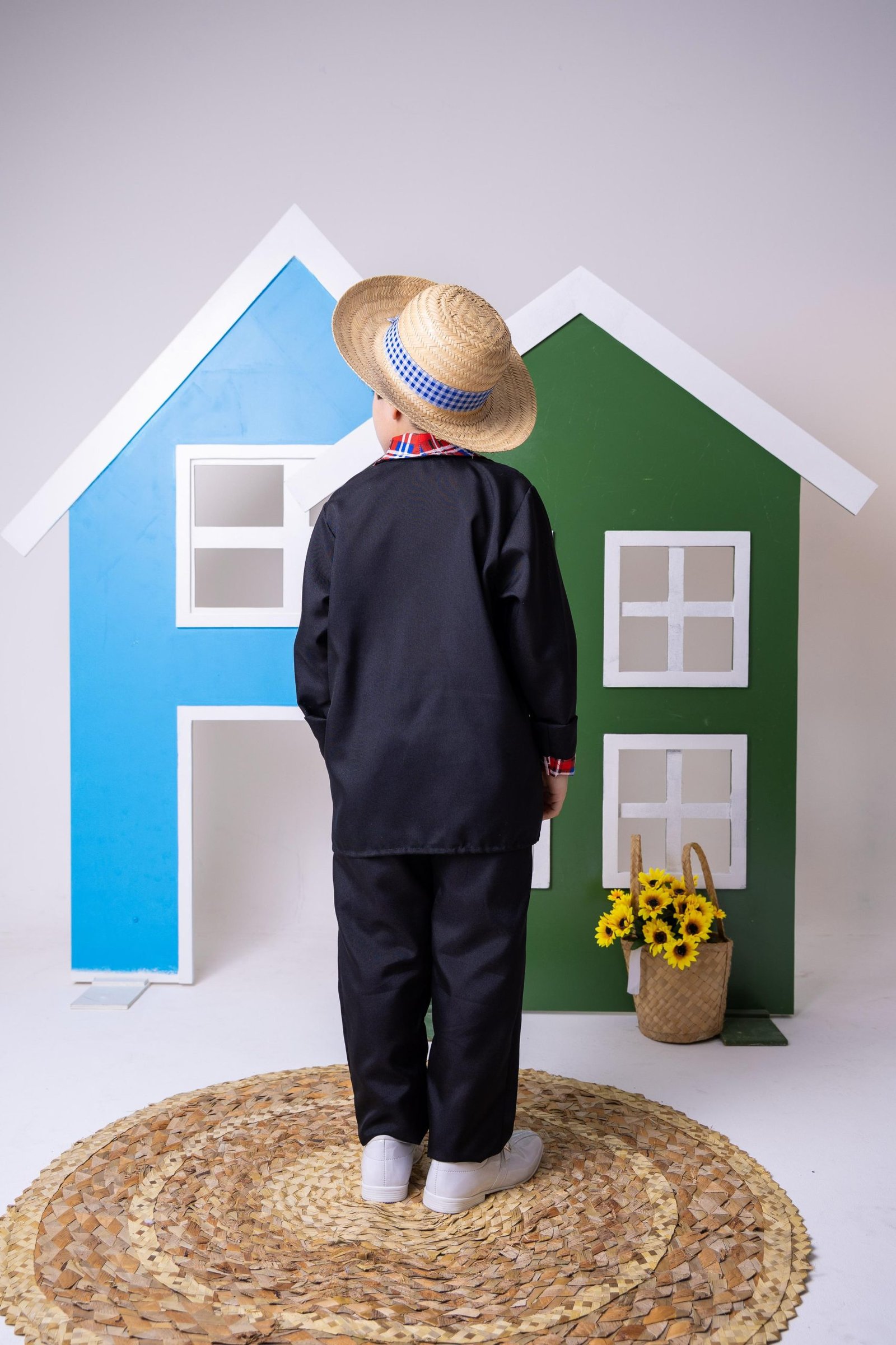 Conjunto Junino Princesa Belli Seu Juca Terno Preto - Imagem 5