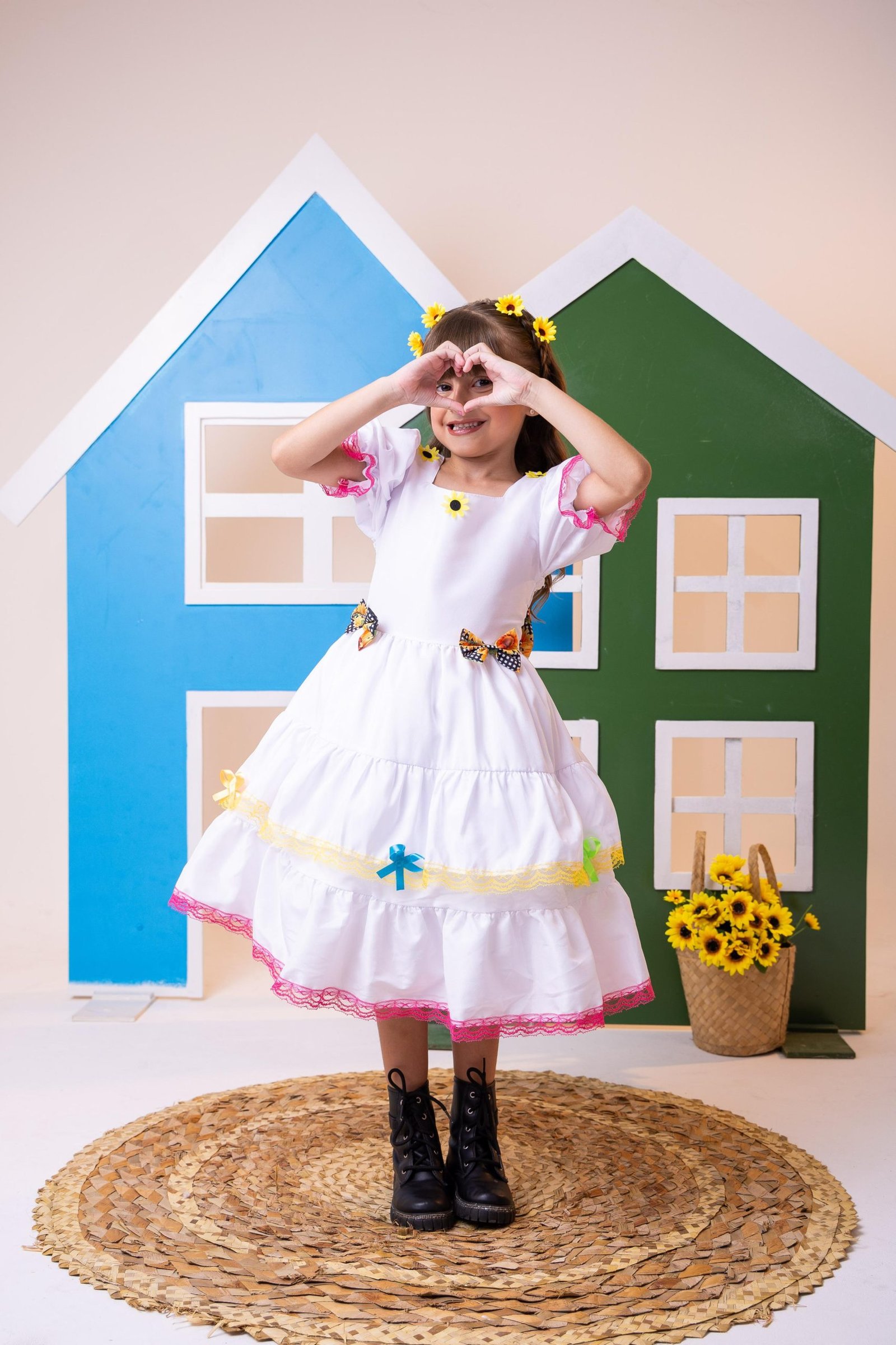 Vestido Junino Banana Club Luxo Noiva/Noivinha Branco - Imagem 2