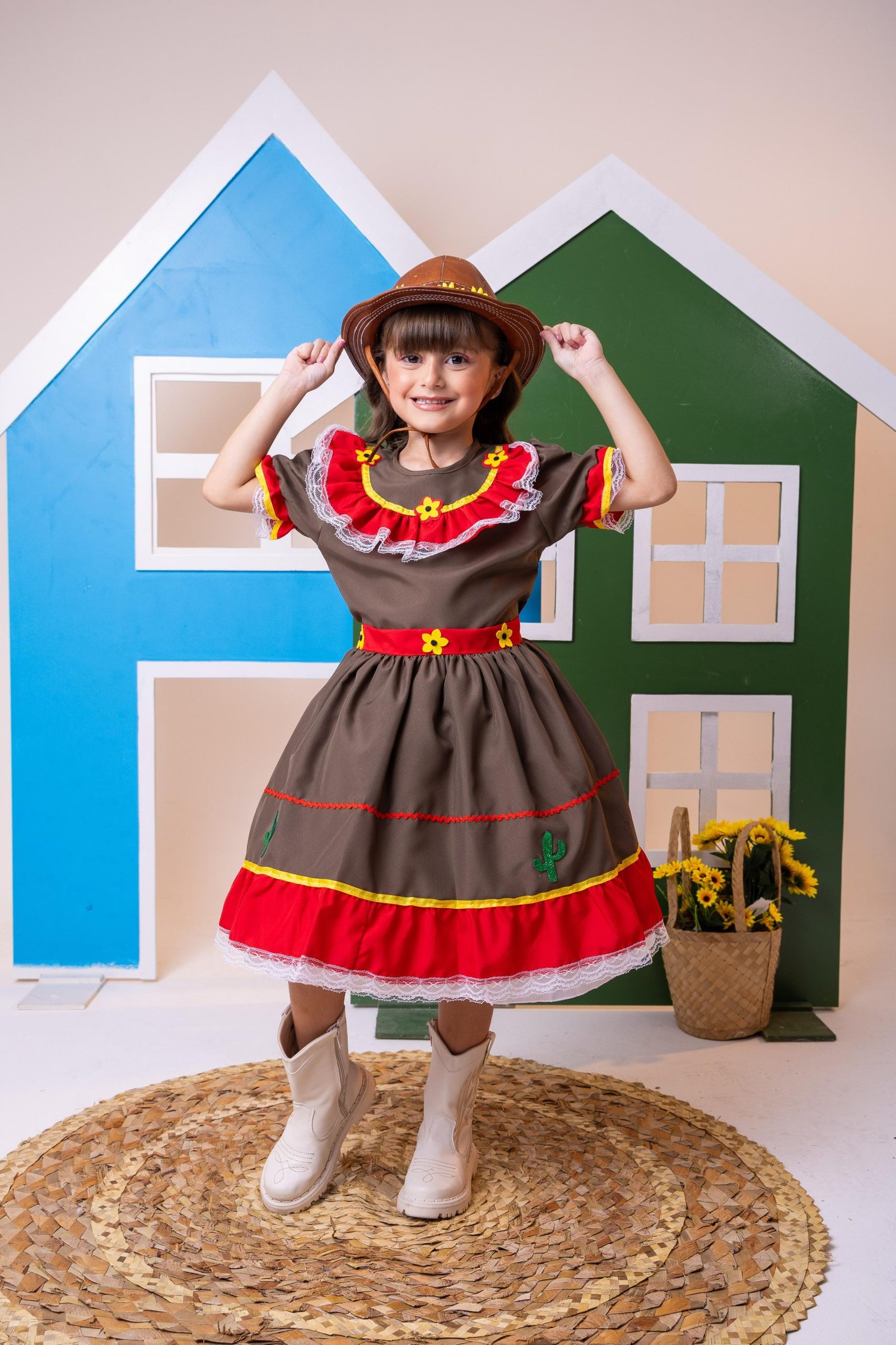 Fantasia Junino Princesa Belli Cangaceira/Maria Bonita - Imagem 2