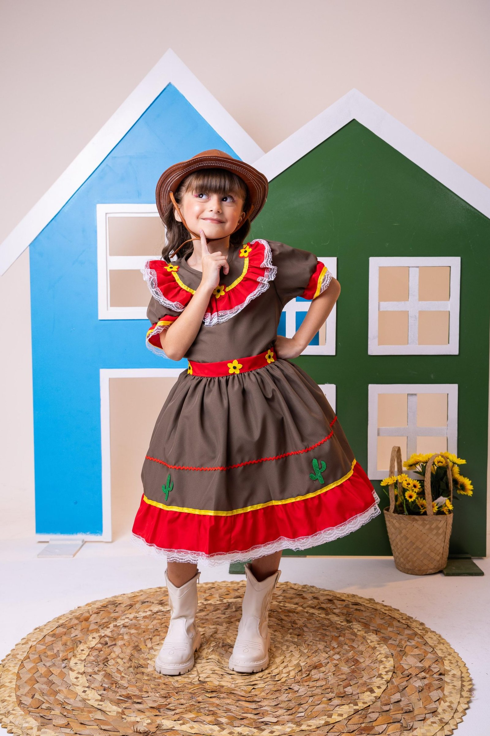 Fantasia Junino Princesa Belli Cangaceira/Maria Bonita - Imagem 3