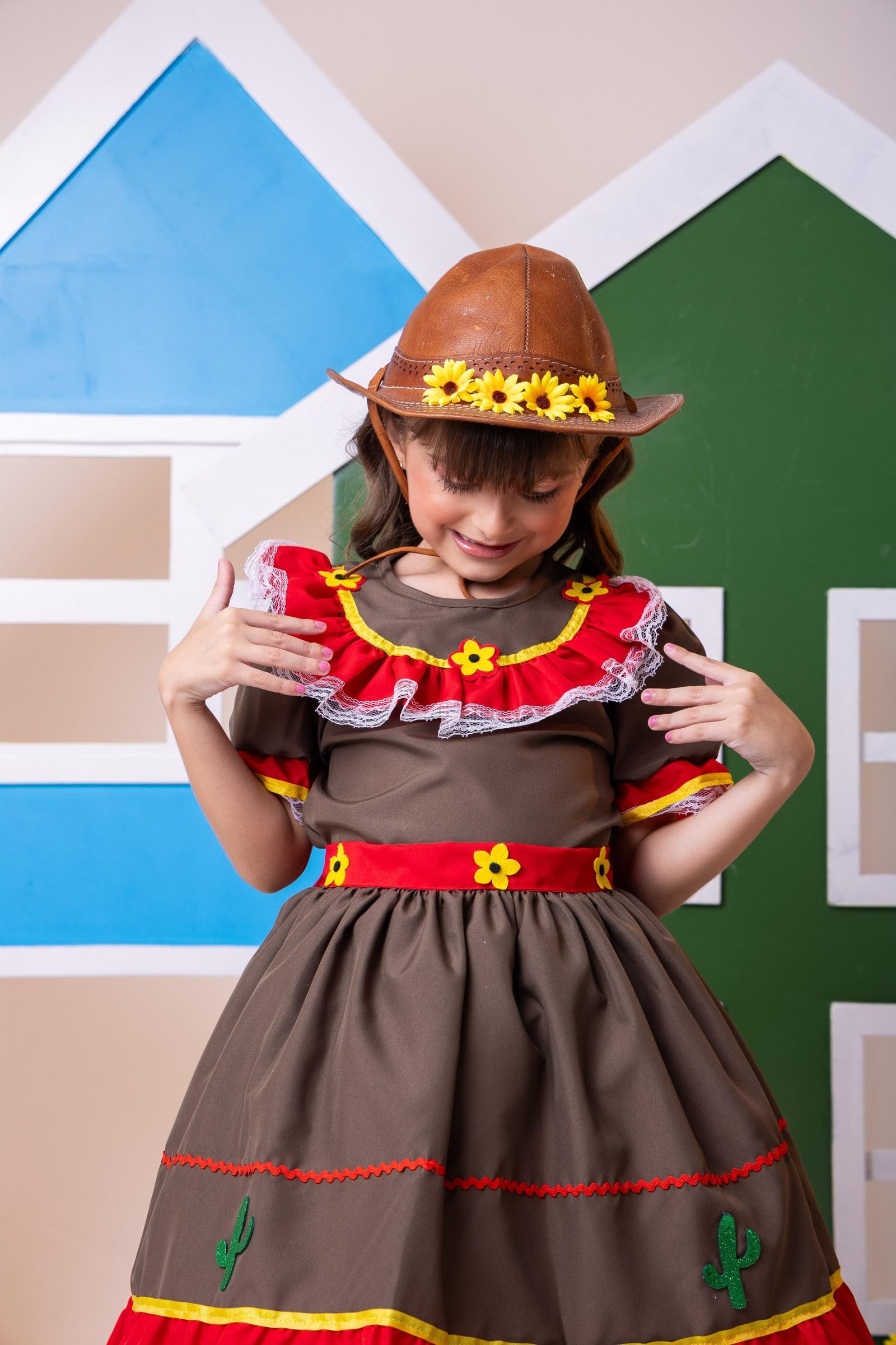 Fantasia Junino Princesa Belli Cangaceira/Maria Bonita - Imagem 4