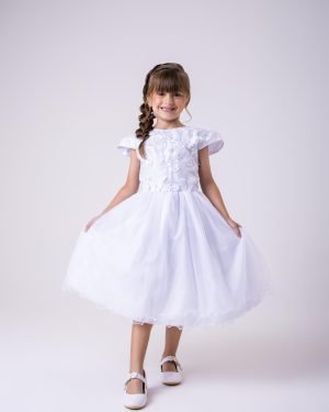 Vestido Marie Jardim Encantado Branco