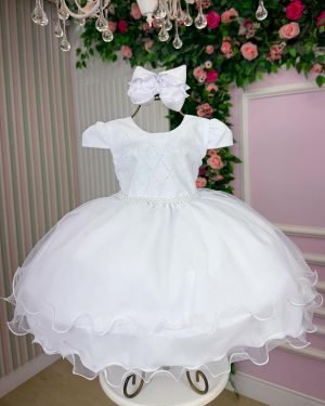 Vestido Vitoria Kids Maria Clara Branco