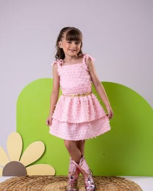 Conjunto Blogueirinha Clarissa Rosa Bebe