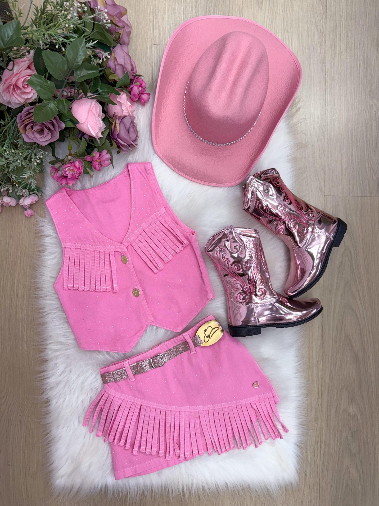 Conjunto Blogueirinha Boiadeira Maraisa Rosa - Imagem 4