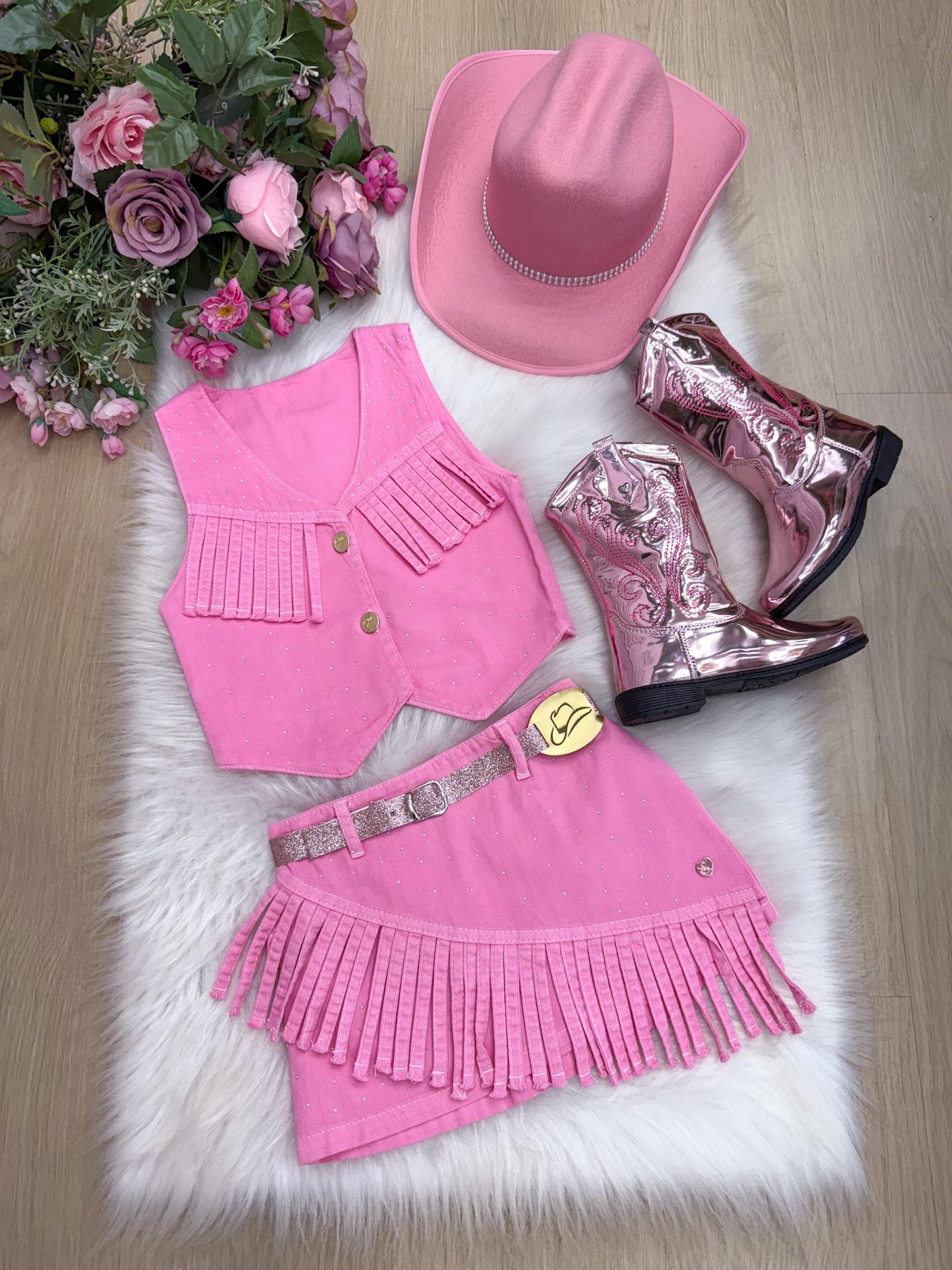 Conjunto Blogueirinha Boiadeira Maraisa Rosa - Imagem 5
