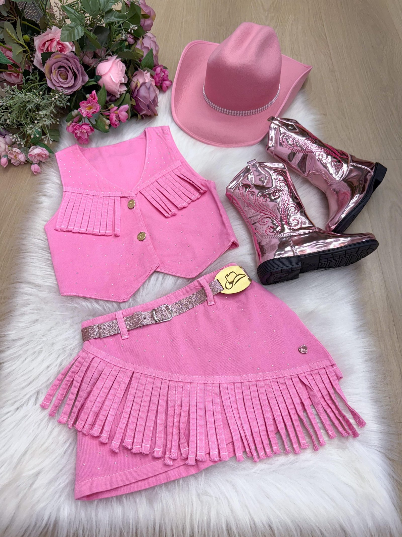 Conjunto Blogueirinha Boiadeira Maraisa Rosa - Imagem 6